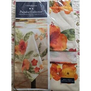 NEW Croft & Barrow PARADISE Collection Leila Oblong 60x102" Tablecloth